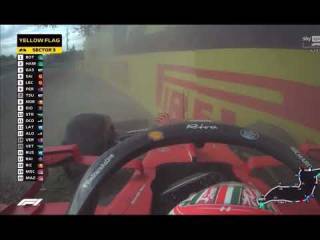 Charles leclerc crashes in free practice at imola