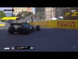 Lance Stroll Crash Qualify Round Baku Azerbaijan GP 2021