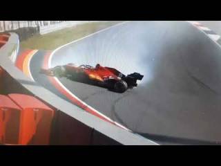 FERRARI onboard Sainz Crash f1 ZANDVOORT