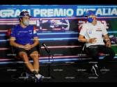 F1 2021 Drivers press conference Monza gp Mick Schumacher & Fernando Alonso