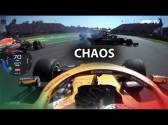 Ricciardo Runs into Bottas - nearly Crashes Raikkonen - Race Start @ Mexico City Grand Prix